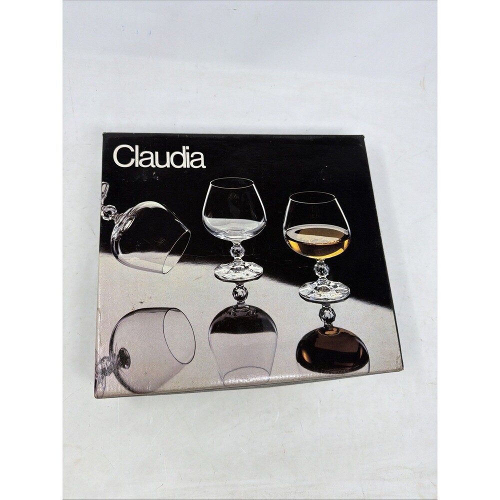 Vintage - Claudia Brand - (6) 250 ml Bohemia Fine Lead Crystal - Brandy Snifters